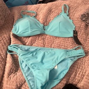 Hollister blue bikini super cute